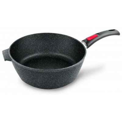 Сотейник НЕВА МЕТАЛЛ ПОСУДА L181326i 26см Индукция Гранит (съемная ручка)-1