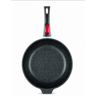 Сотейник НЕВА МЕТАЛЛ ПОСУДА L181326i 26см Индукция Гранит (съемная ручка)-3
