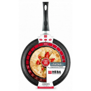 Сковорода блинная НЕВА МЕТАЛЛ ПОСУДА L186224i 24см Индукция Гранит-2