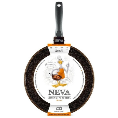 Сковорода НЕВА МЕТАЛЛ ПОСУДА NGB 128 28см 'Neva Granite Brown'