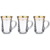 Набор кружек из 3 шт."gold provence" золото 175 мл NNM 484-648