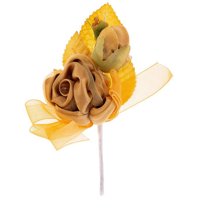 Ветка белая (шифон) с бусиками (упаковка из 12шт) NNM П773