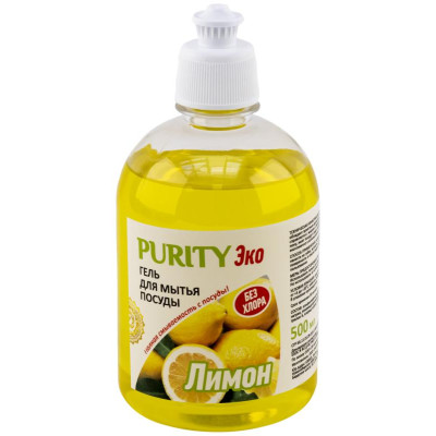Гель для мытья посуды PURITY ЭКО Лимон (1.0л, пуш-пул)
