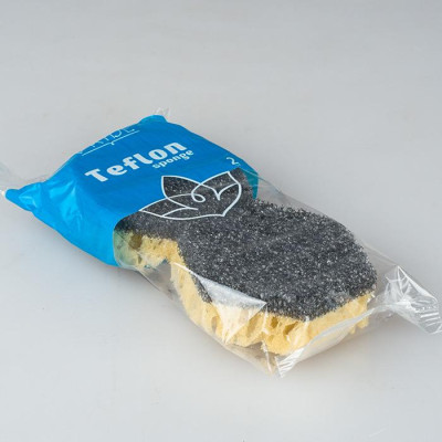Губка бытовая TEFLON , 9*8*3см, 2 шт, гх047
