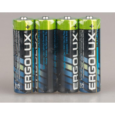 Батарейка, Ergolux, LR6 Alkaline, BP-12 LR6 BP-12, 1.5В
