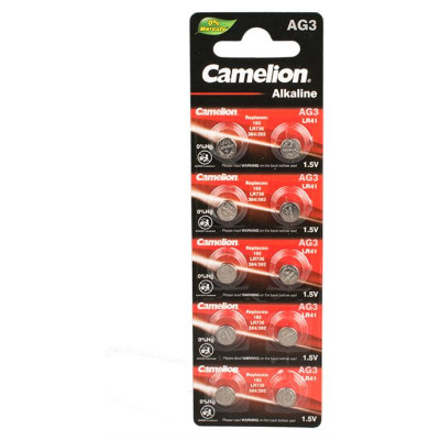 Батарейка для часов, Camelion G 3 BL-10 Mercury Free AG3-BP10, 0%Hg, 392A, LR41
