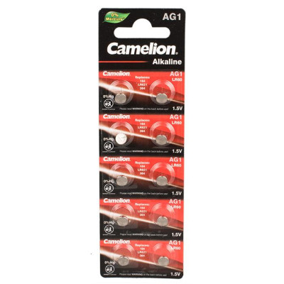 Батарейка для часов, Camelion G 1 BL-10 Mercury Free, AG1-BP10, 0%Hg, 364A, LR621
