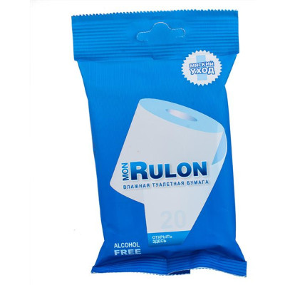 Влажная туалетная бумага, Mon Rulon, 20 шт