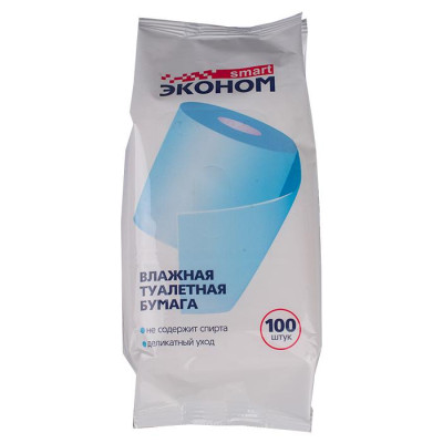 Влажная туалетная бумага, Smart эконом, 100 шт