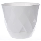 Горшок для цветов Laurel D175 мм, 2.3 л с поддоном (белый)