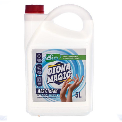 Гель для стирки, DIONA MAGIC, концентрат, для всех видов тканей, 5 л 4шт/120 шт