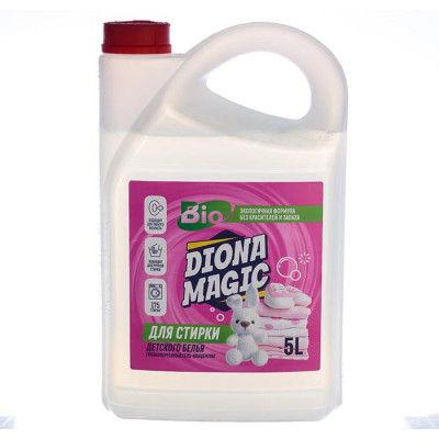 Гель для стирки, DIONA MAGIC, концентрат, детский, 5 л, 4шт/120 шт