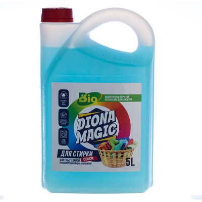 Гель для стирки, DIONA MAGIC, концентрат, для цветных тканей, 5 л, 4шт/120 шт