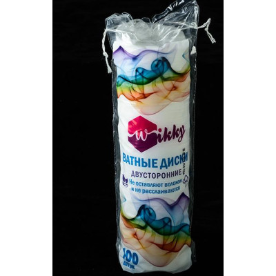 Ватные диски, Wikky, пакет, 100шт, 1/24
