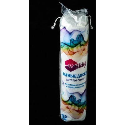 Ватные диски, Wikky, пакет, 120шт, 1/24