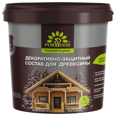 Антисептик защитно декоративный Forwood, маренго, 3 литра, ВДПФ-1601
