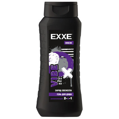 Гель для душа EXXE MEN, 2в1, VIBE, Увлажняющий, 400 мл