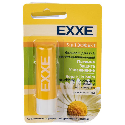 Бальзам для губ EXXE, восстанавливающий 3-в-1 эффект, стик 4, 2 г