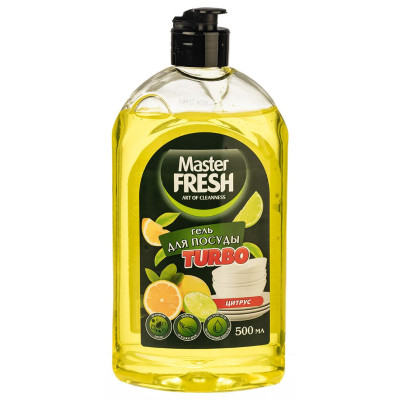 Гель для мытья посуды Master FRESH, 500 мл, ЦИТРУС, флип топ