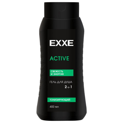 Гель для душа EXXE MEN, 2в1 ACTIVE Тонизирующий, 400 мл