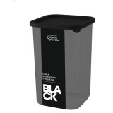Банка для сыпучих продуктов Sugar&Spice Black квадратная 1,9л, с гибкой крышкой