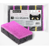 Губка для посуды CleanCat Black Home - Splash XL 5 шт 107*60*30 мм /25/1250