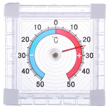 Термометр оконный ТББ ' Биметаллический' квадрат, в блистере