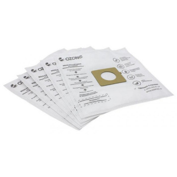 M-07 Мешки-пылесборники Ozone синтетические для пылесоса, 5 шт + микрофильтр-1