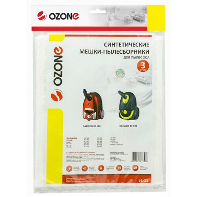 SE-15 Мешки-пылесборники Ozone синтетические для пылесоса, 3 шт-2