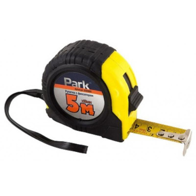 006890 Рулетка Park с фиксатором ПВХ корпус, 5 мх18 мм