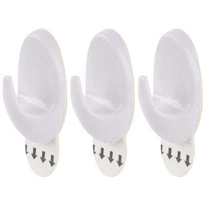 008082 Крючки самоклеящиеся ABS 3х5 см, 3 шт