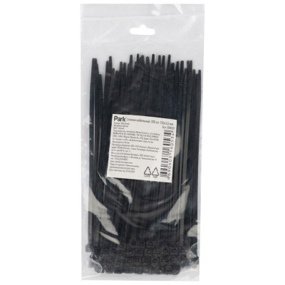 008601 Стяжки кабельные Park 150х3.6мм, черный-1