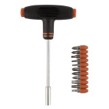 008610 Набор бит с Т-образной ручкой 12 предметов