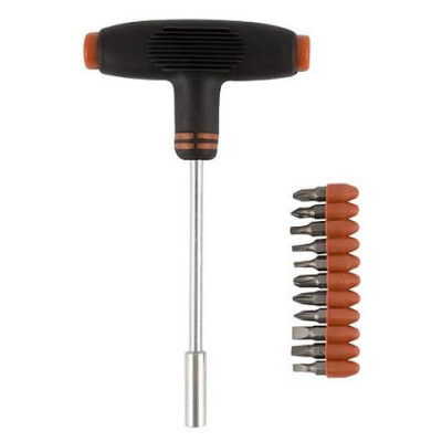 008610 Набор бит с Т-образной ручкой 12 предметов