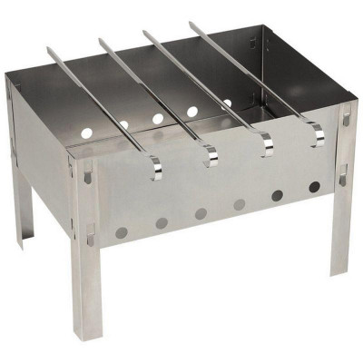 009380 Мангал ECOS сборно-разборный 350х240х240мм, 0, 35-0.40мм с 4 шампурами