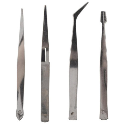 100259 Набор пинцетов, 4шт