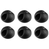 103760 Держатели для 1 провода на клейкой основе 6шт черный