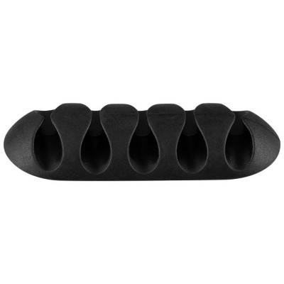 103761 Держатели для 5 проводов на клейкой основе, цвет-черный, 2шт-1