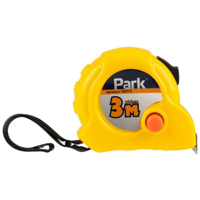 103772 Рулетка Park с фиксатором пластиковый корпус, 3м х 16мм-2