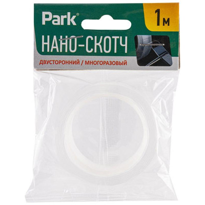 103908 Нано-скотч двусторонний клейкий многоразовый, прозрачный, 1м-1