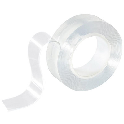 103909 Нано-скотч двусторонний клейкий многоразовый, прозрачный, 2м