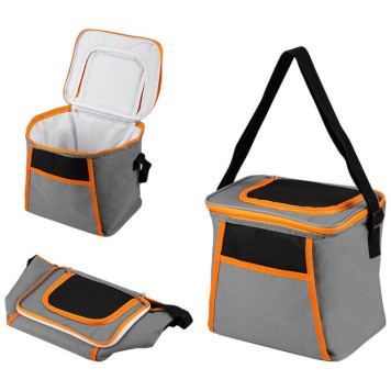 104569 Термосумка PC2207, 12л, 26x20x24см, цвет: серо-оранжевый