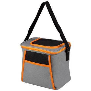 104569 Термосумка PC2207, 12л, 26x20x24см, цвет: серо-оранжевый-1