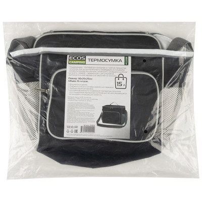 104570 Термосумка PC2208, 15л, 30x20x25см, цвет: чёрный-2
