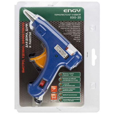 105134 Пистолет клеевой Engy EGG-10, с подставкой, 20 Вт-3
