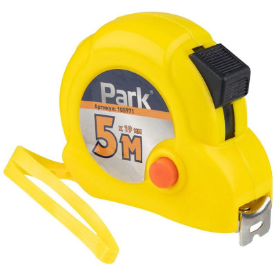 105971 Рулетка Park с фиксатором пластиковый корпус, 5мх19мм-1