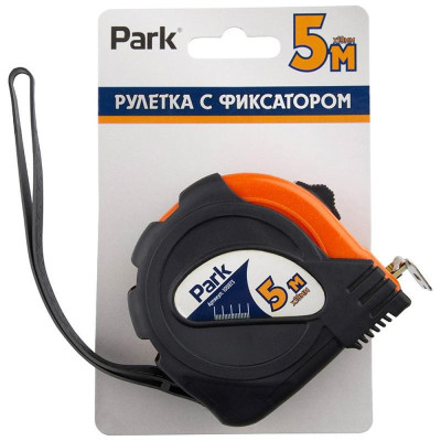 105973 Рулетка Park с фиксатором прорезиненный корпус, 5м х 19мм-3