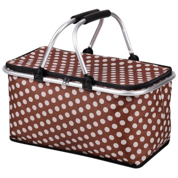 107063 Термосумка складная с алюминиевым каркасом CB-7046-3, с принтом горошек-3