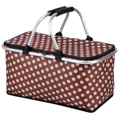 107063 Термосумка складная с алюминиевым каркасом CB-7046-3, с принтом горошек-3