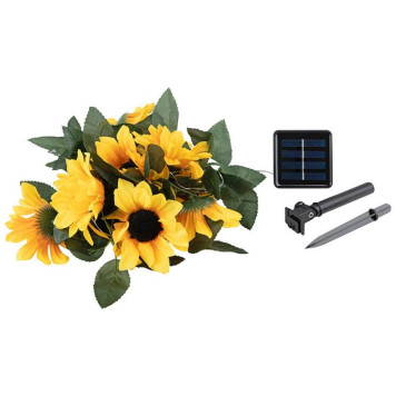 107203 Гирлянда садовая на солнечной батарее ' Подсолнухи' 25 лампочек-1